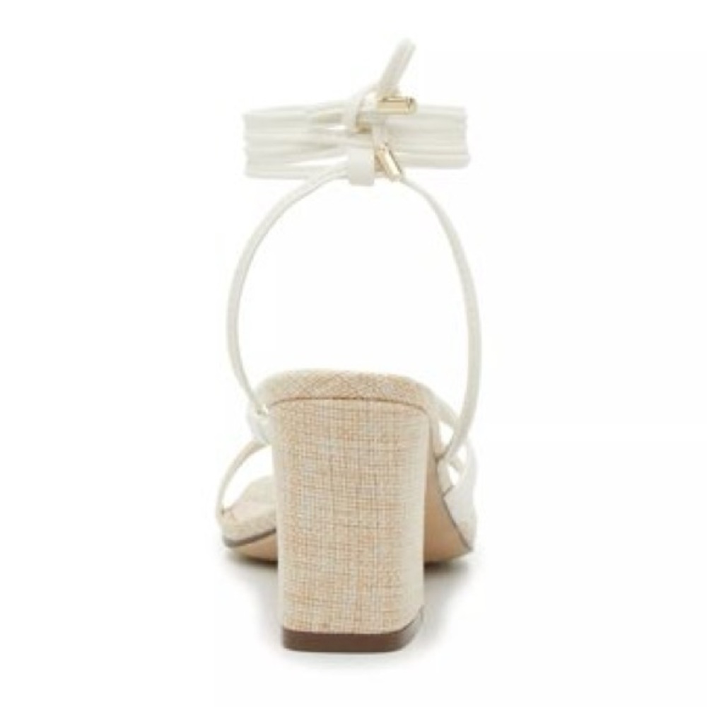 Unisa Canarie White Strappy Block Heel Sandals - Picture 3 of 3